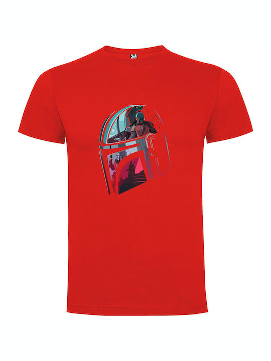 Galactic Noir Unleashed T-shirt Red Cotton