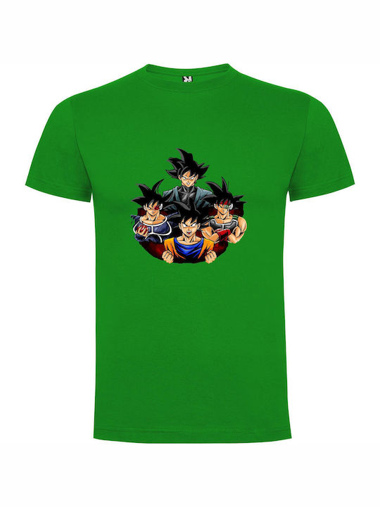 Dynamic T-shirt Dragon Ball Green Cotton