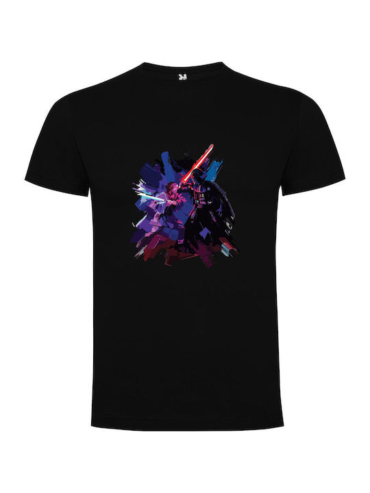 Epic Star Wars Showdown T-shirt Star Wars Black Cotton