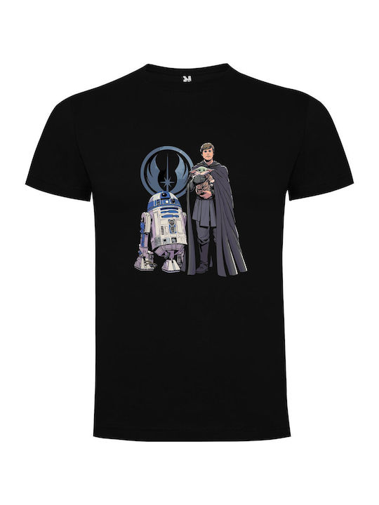 Galactic Duo: Star Wars T-shirt Star Wars Black Cotton