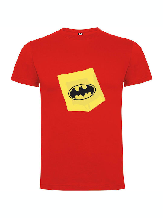 Iconic Batman Logo: Detail+ T-shirt Batman Κόκκινο Βαμβακερό