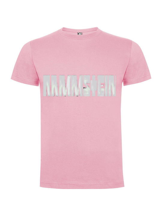Rammstein Logo T-shirt Ροζ Βαμβακερό