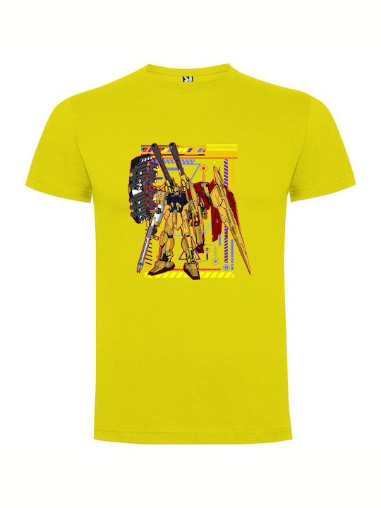 Robo-chic Fusion T-shirt Yellow Cotton