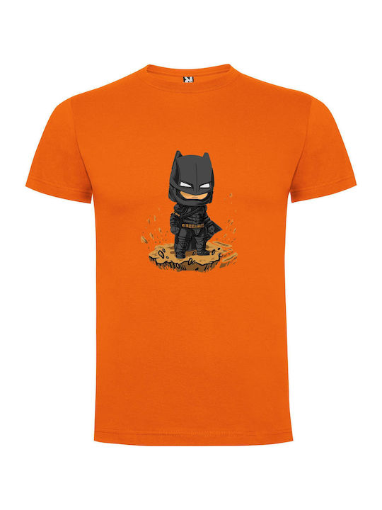 Gothic Batman Evolution T-shirt Batman Πορτοκαλί Βαμβακερό