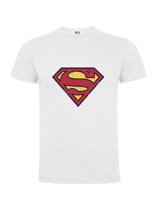 Vintage Superman Emblem T-shirt Superman Weiß Baumwolle