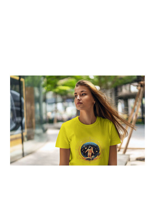 Cosmic Explorer T-shirt Yellow Cotton