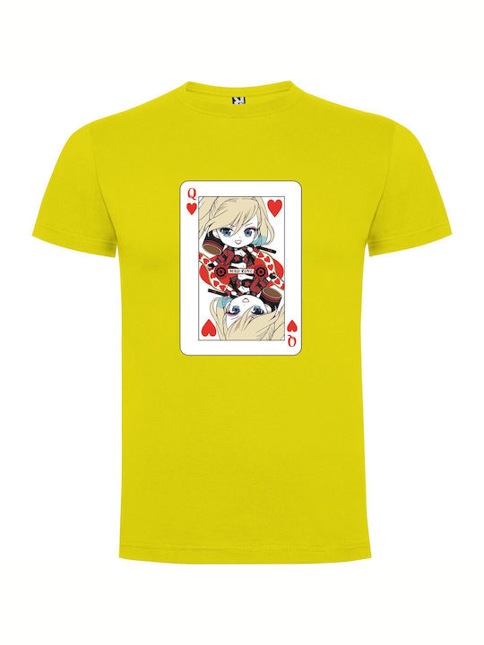 Dual Reign: Card Royalty T-shirt Gelb Baumwolle