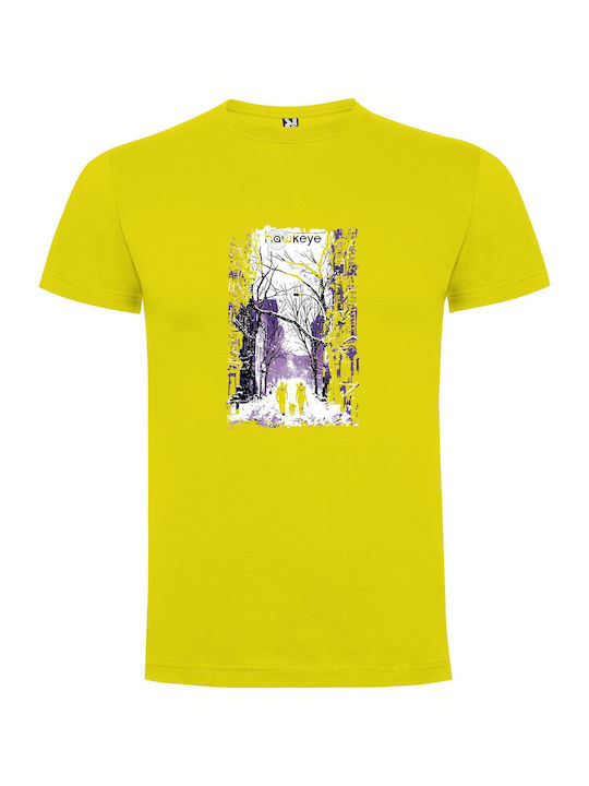 Snowbound Serenade T-shirt Yellow Cotton