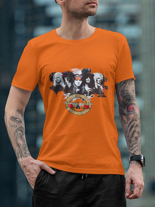 T-shirt Guns N' Roses Orange Cotton