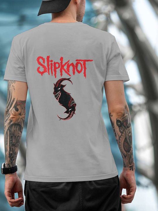 Slipknot Goat Artwork T-shirt Slipknot Gray Cotton