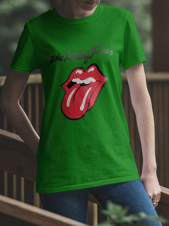 Tricou Rolling Stones Verde Bumbac