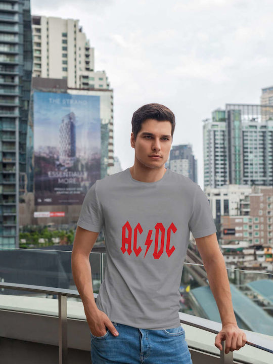 Ac/dc Logo T-shirt AC/DC Γκρι Βαμβακερό