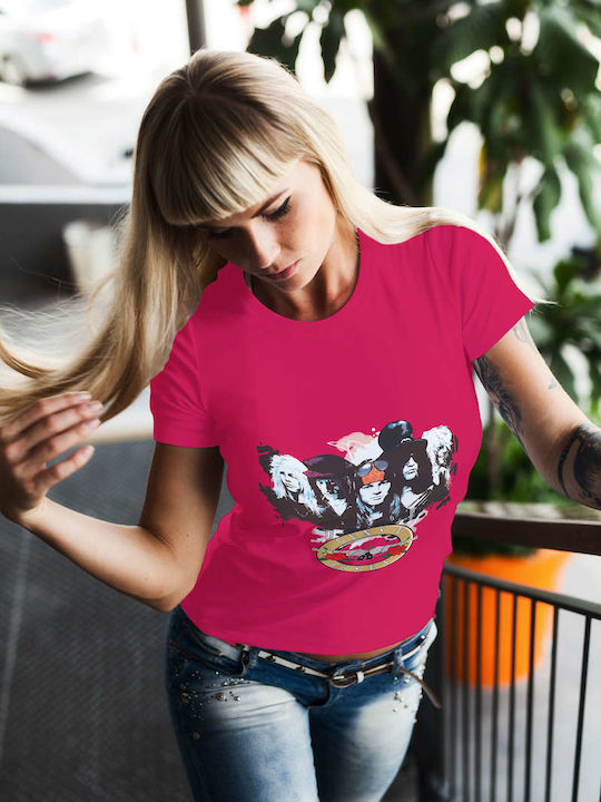 Small Tricou Guns N' Roses Fuchsia Bumbac