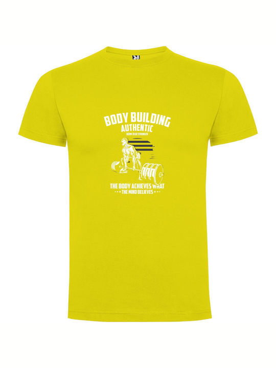 Authentic Athletic Powerhouse T-shirt Yellow Cotton