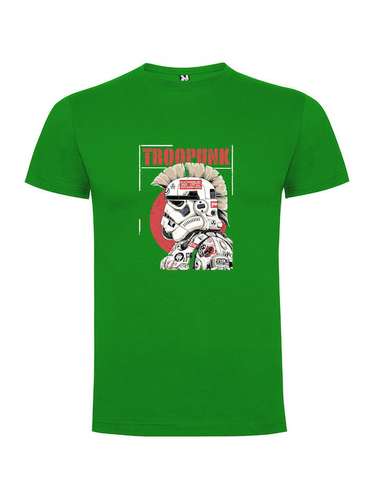 Punk Trooper Renaissance T-shirt Green Cotton