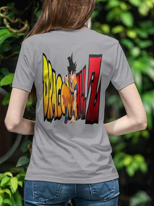 Z Poster T-shirt Dragon Ball Gray Cotton