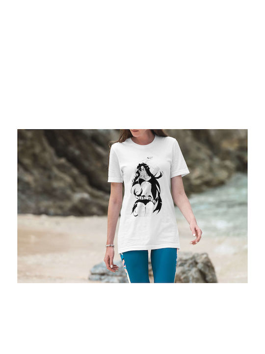 Girl Silhouette T-shirt White Cotton