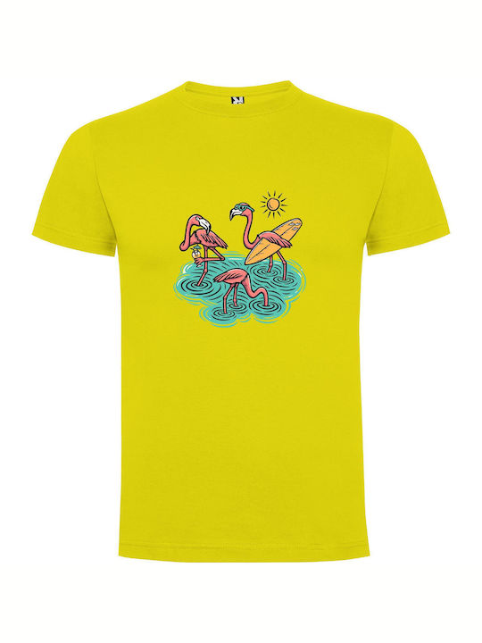 Aqua Avian Elegance Tricou Galben Bumbac