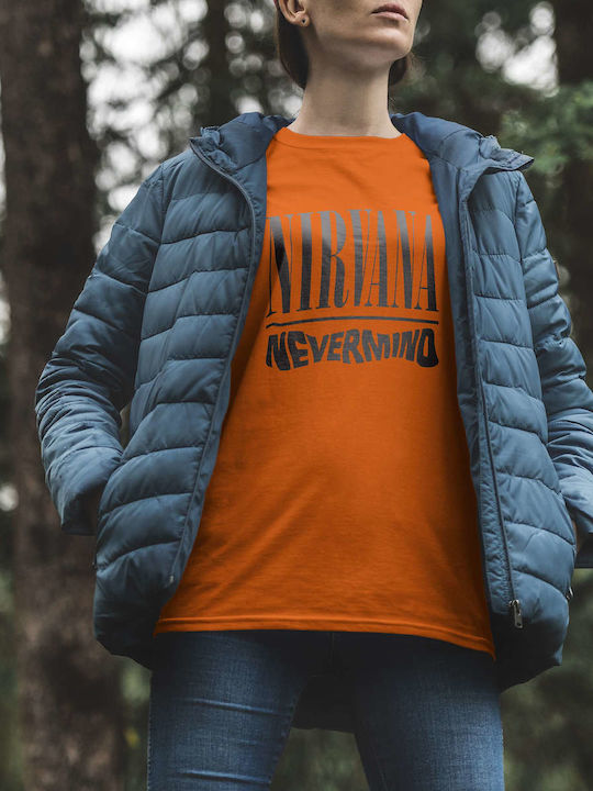 Small T-shirt Nirvana Πορτοκαλί Βαμβακερό