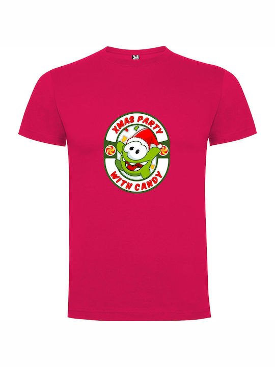 Patrick's Candy T-shirt Φούξια Βαμβακερό