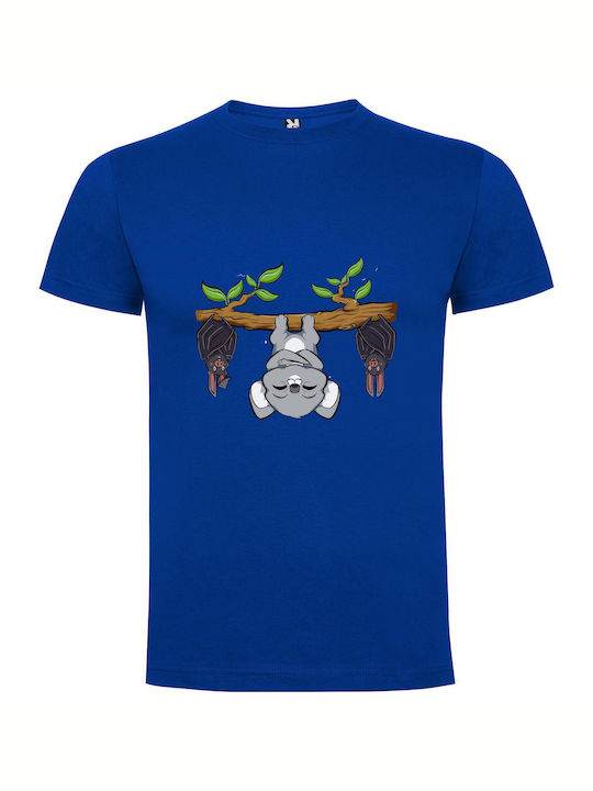 Bats: Diverse Enigmatic Elegance T-shirt Blue Cotton