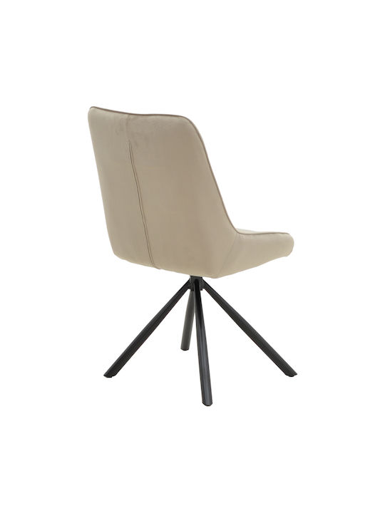 Wori Dining Room Velvet Chair Beige 48x56x82cm