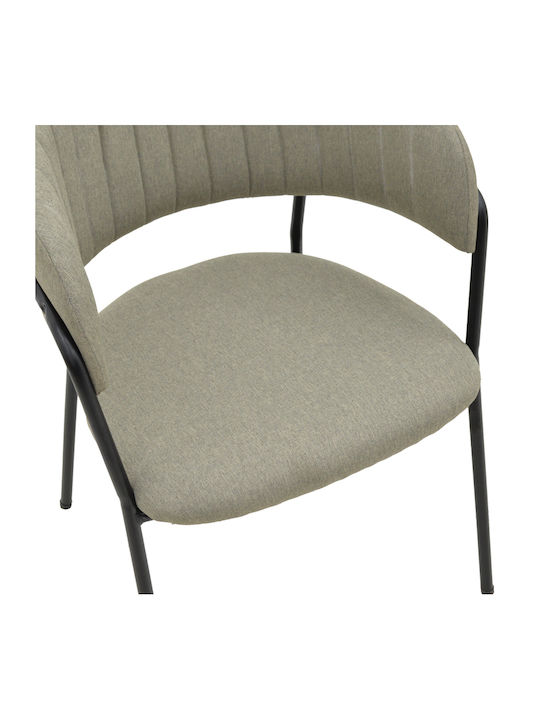 Morel Dining Room Velvet Chair Grey, Black 55x55x76cm