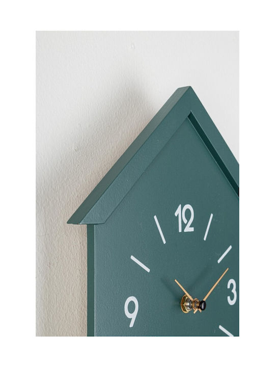 Bizzotto Home Wall Clock With Pendulum Petrol Blue