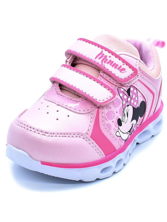 Disney Kids Sneakers with Scratch & Lights Pink