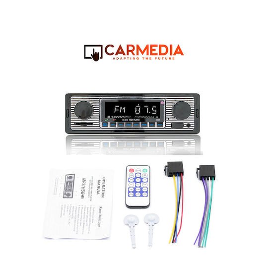 Carmedia Ραδιόφωνο Αυτοκινήτου 1 DIN (Bluetooth/USB)