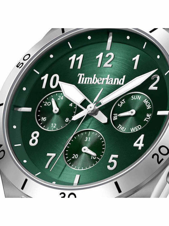 Timberland Ashmont Ανδρικό Ρολόι 44mm Μπαταρίας με Ασημί Μεταλλικό Μπρασελέ