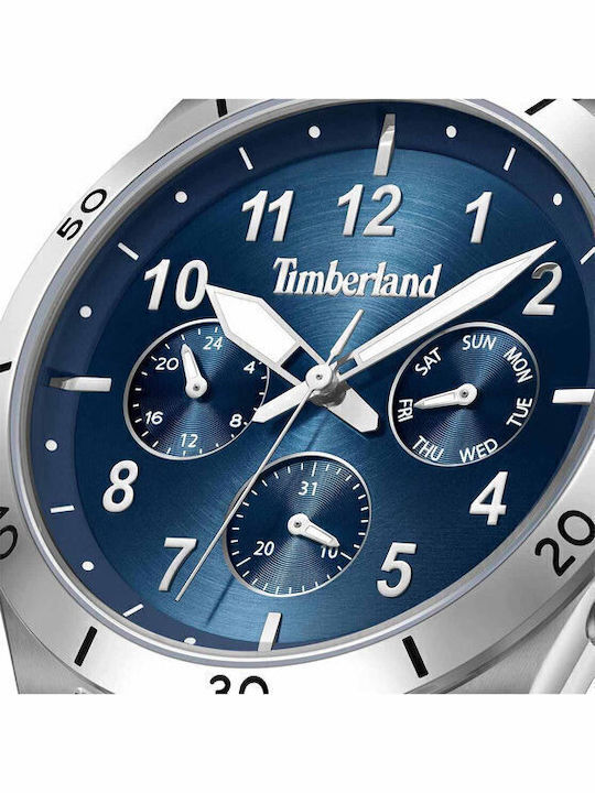 Timberland Ashmont Ανδρικό Ρολόι 44mm Χρονογράφος Μπαταρίας με Καφέ Δερμάτινο Λουράκι