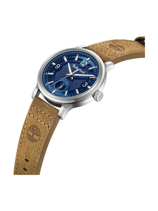 Timberland Driscoll Ανδρικό Ρολόι 46mm Μπαταρίας με Καφέ Δερμάτινο Λουράκι