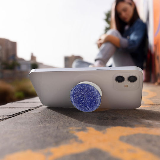 Sonique Pop Socket Κινητού Glitter Μπλε Σκούρο