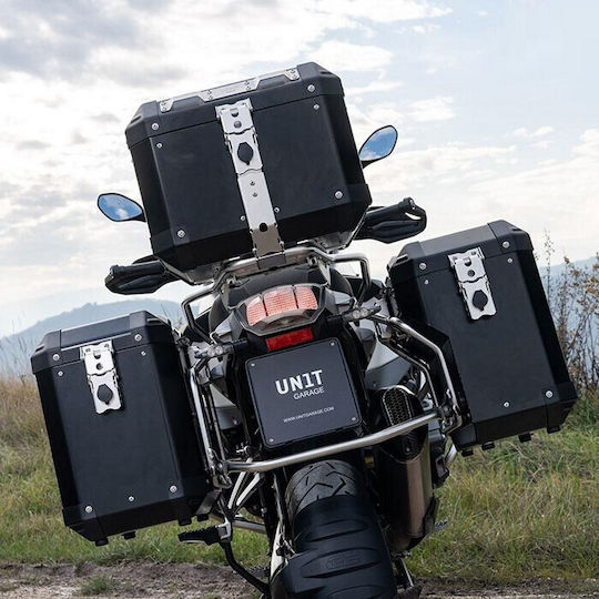 Cutie laterală din aluminiu dreapta Atlas neagră 41L Unit Garage