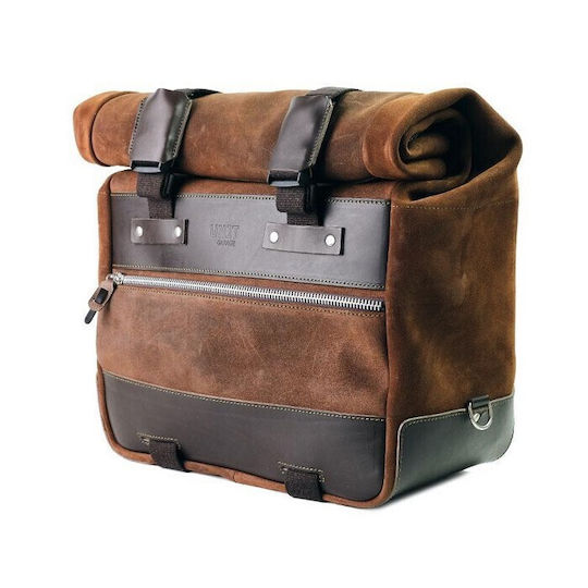 Geantă Dreapta din Piele Cult System Atlas Piele Suede Colorado Maro 40-50lt Unit Garage