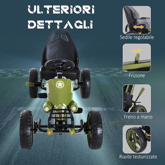 Go Kart Μονοθέσιο με Πετάλι Πράσινο για 3+ Ετών