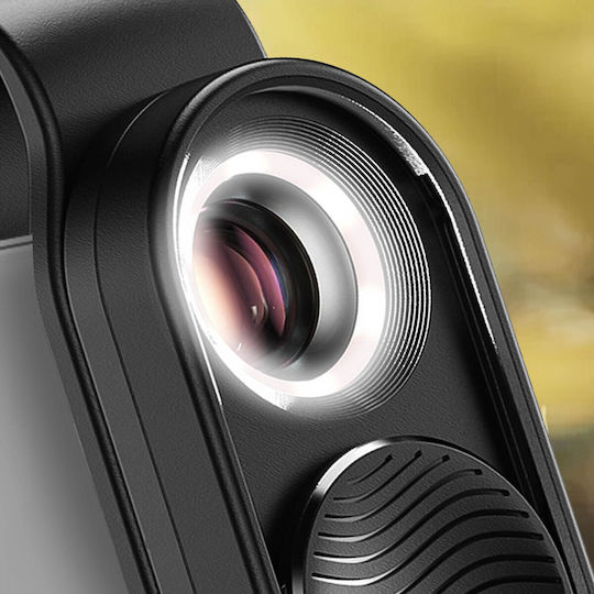 Microscope Smartphone Zoom 100x Led Ring Sliding Cover 30mah Black