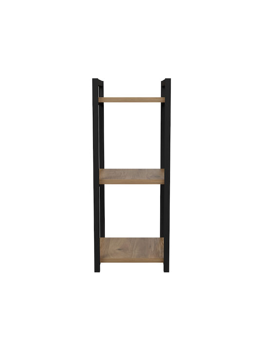 Bookcase Harvey Black-natural 33x28x70cm