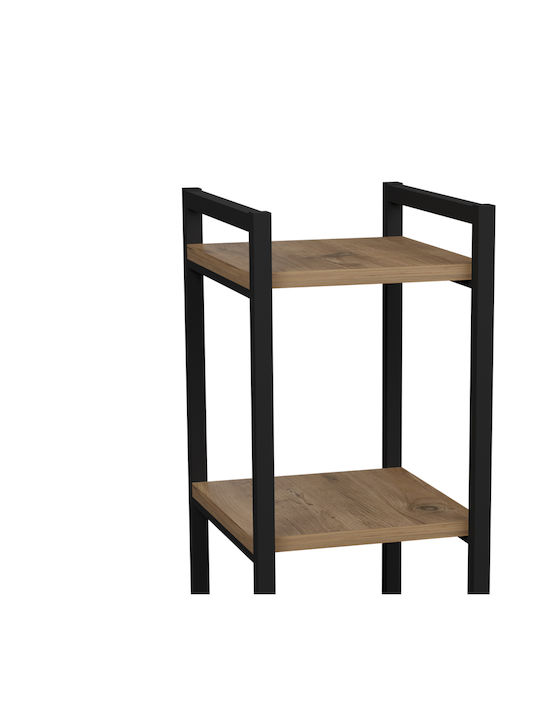 Bookcase Harvey Black-natural 33x28x70cm