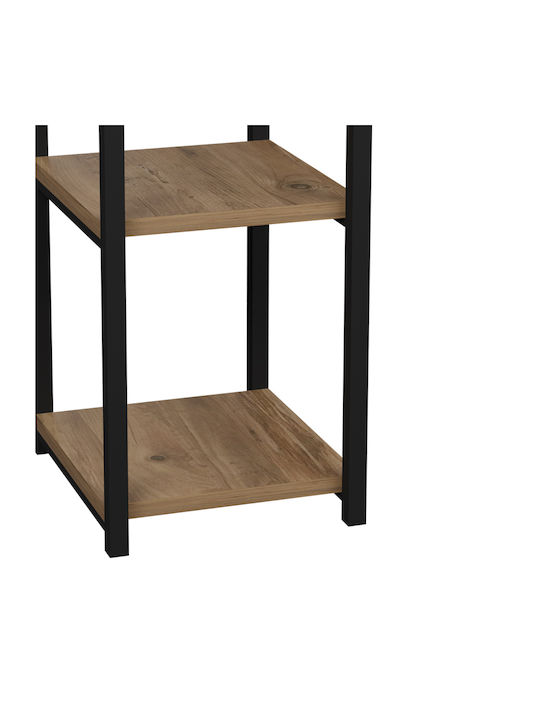 Bookcase Harvey Black-natural 33x28x70cm
