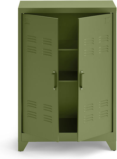 Dulap De Depozitare Pentru Birou Hiba Metalic Verde 33x75x110cm