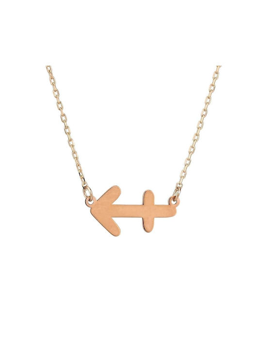 Goldsmith Necklace Zodiac Sign Sagittarius from Gold Plated Silver