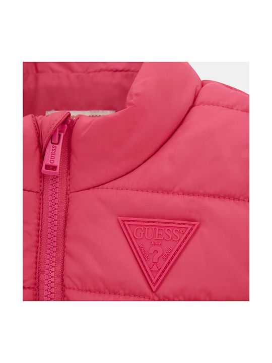 Guess Детско капитонирано яке Без ръкави Fuchsia