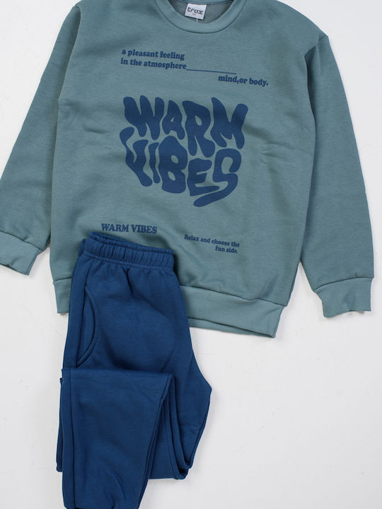 Trax Kids Sweatpants Set Bay Leaf Mint