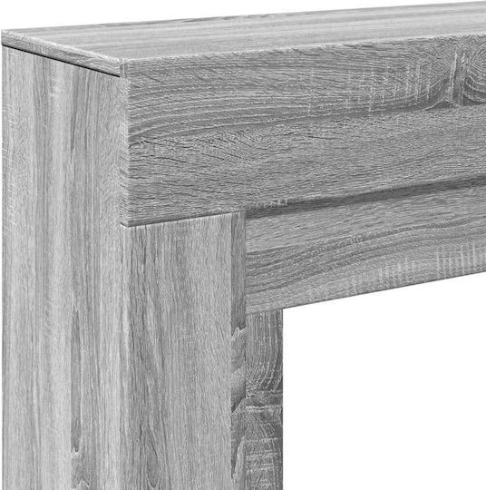 vidaXL Гориво за камини от метал 100x30x87.5см Сив