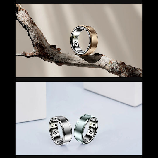 Techsuit R3 Smart Ring 19.8mm mit Pulsmesser Silber
