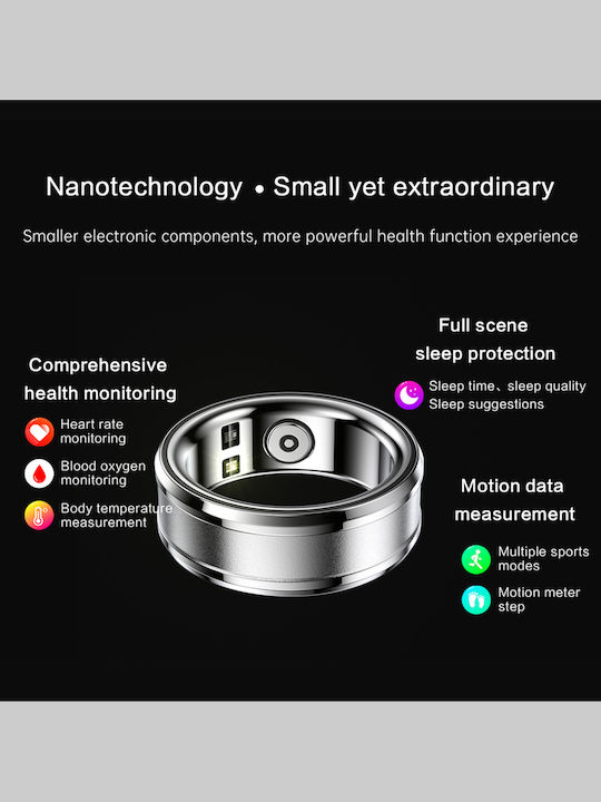 Techsuit R3 Smart Ring 20.6mm με Παλμογράφο Χρυσό