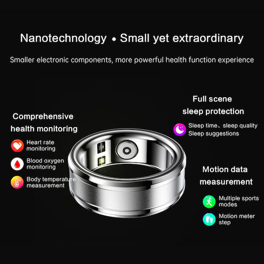 Techsuit R3 Smart Ring 20.6mm with Heart Rate Monitor Gold