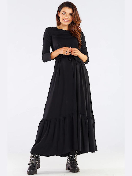 Awama Maxi Rochie de Seară Black A455_BLACK